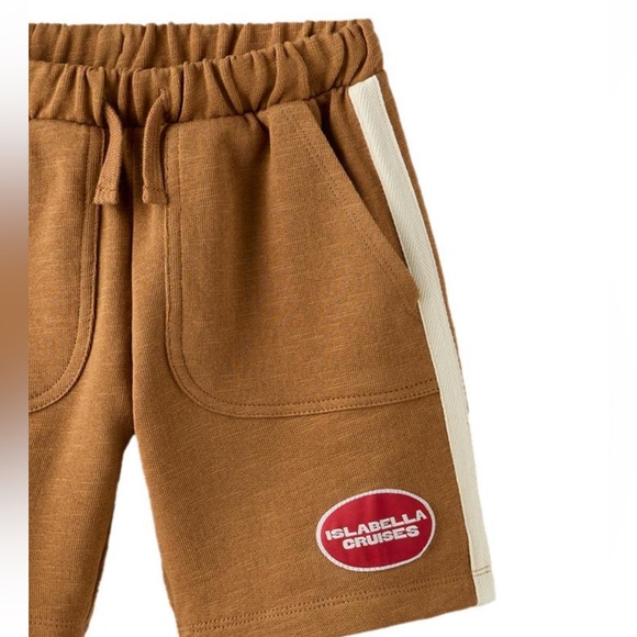 Zara Kids Brown Shorts with Cream Accents - Picture 2 of 2